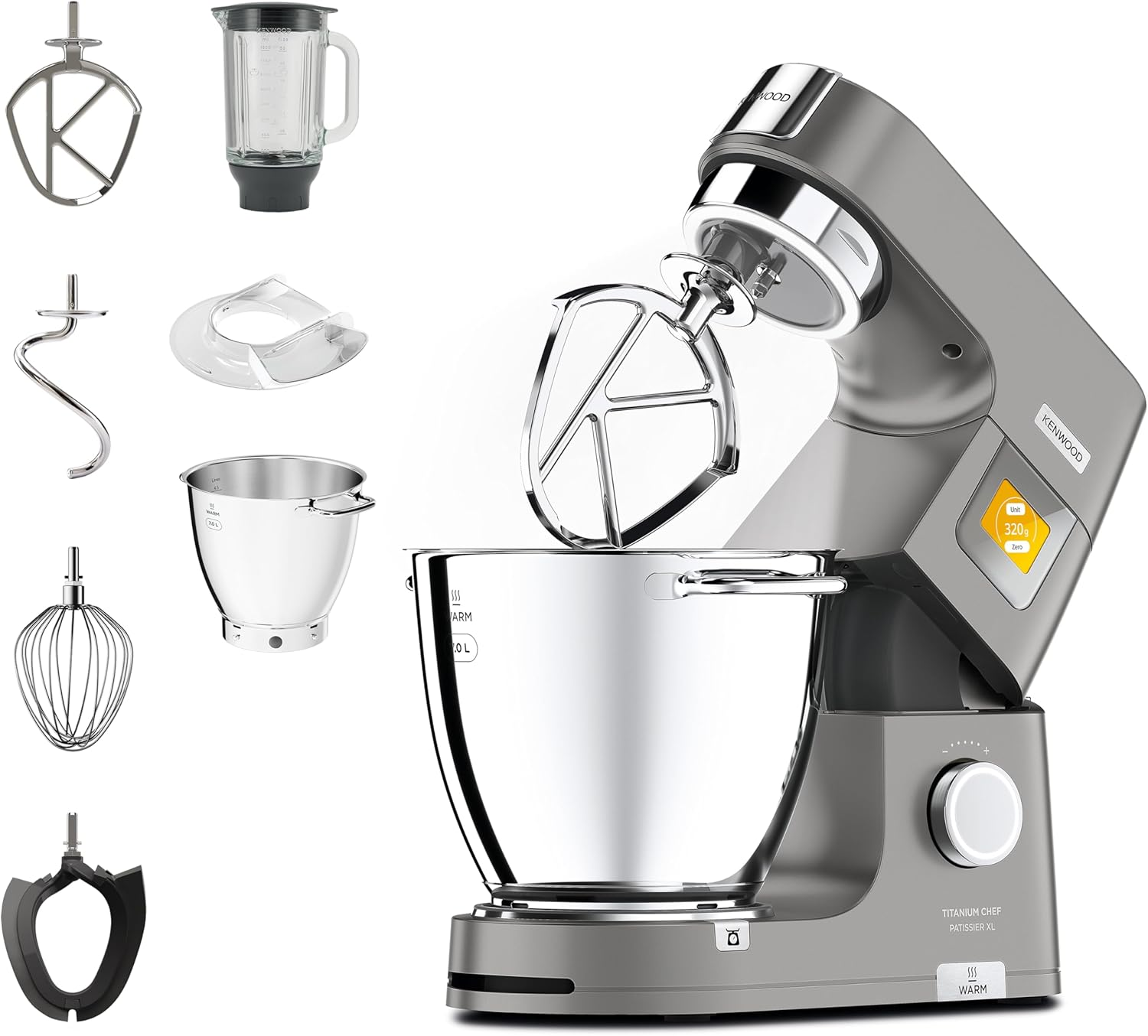 Kenwood Titanium Chef Patissier XL KWL90.034SI - Kenwood Robot pâtissier